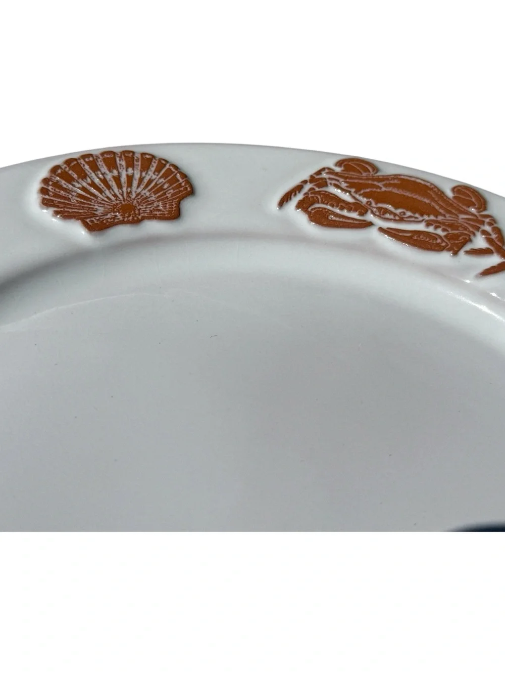 Vintage Frankoma Coastal Seafood Salad Plates Set of 4 8” Coastal Cottagecore